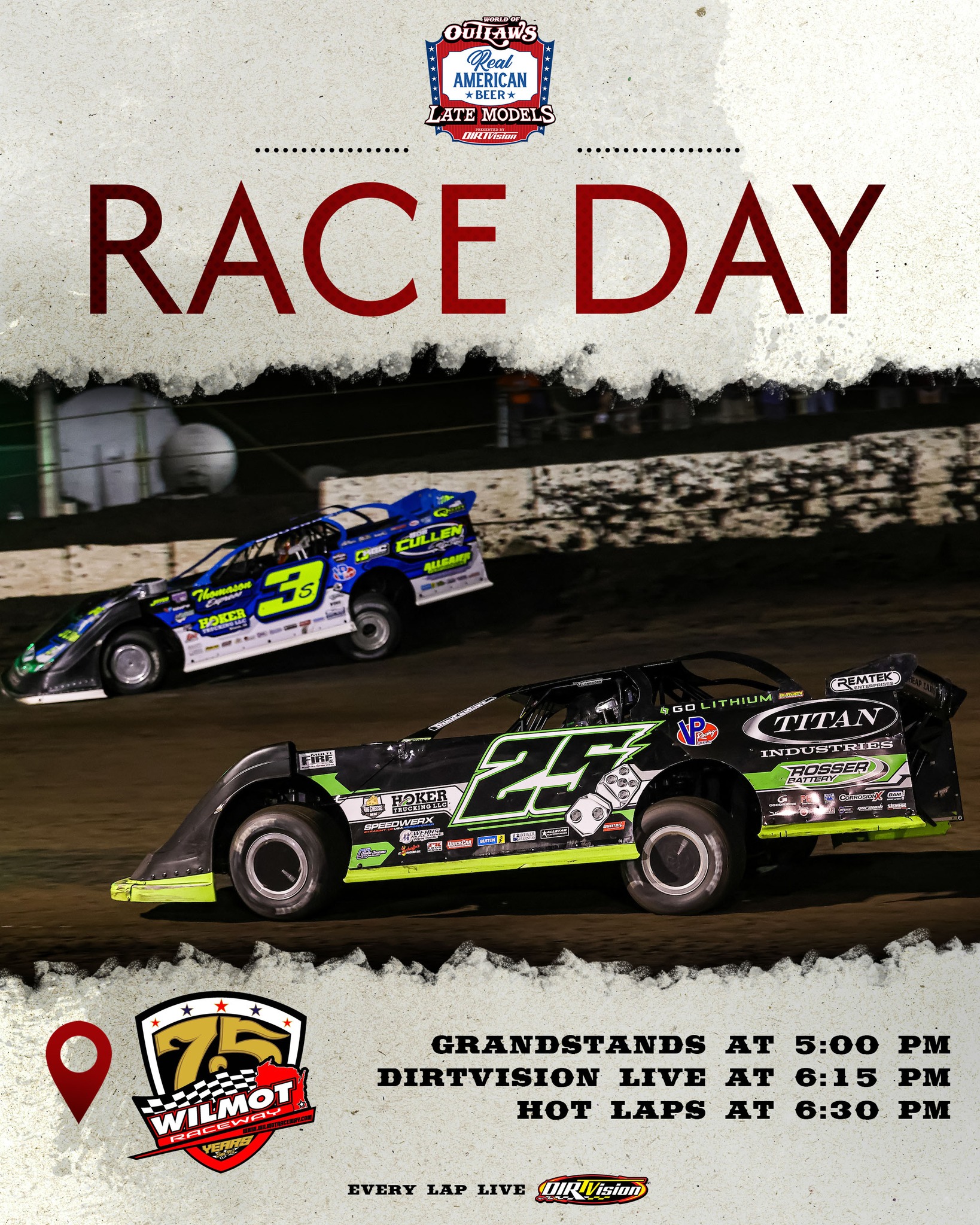 World - For the first time in Series history, it's Race Day at Wilmot ...