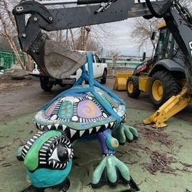 City - Work to install the playground at Turtle Island in Riverside ...