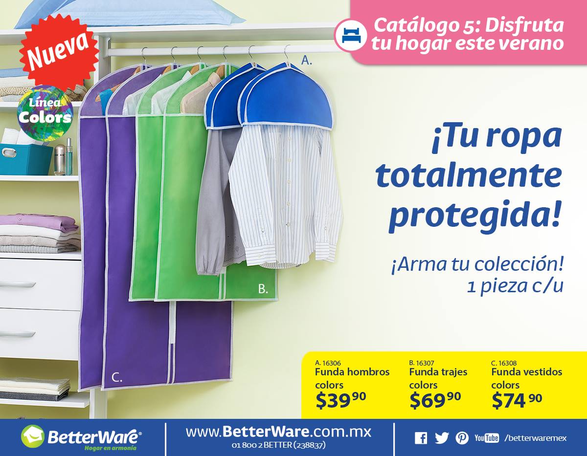Betterware - Tu ropa totalmente protegida. Nueva línea colors. Más ...