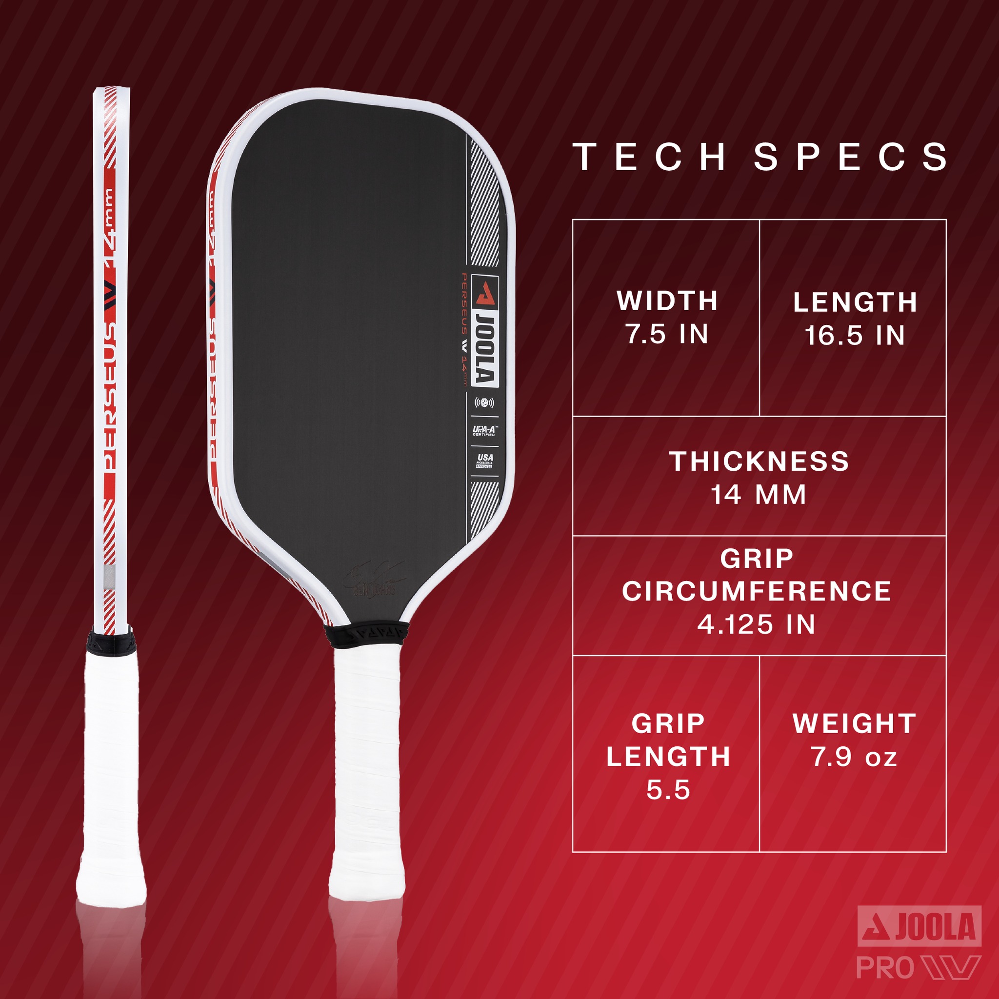 JUST LAUNCHED: JOOLA Pickleball Ben Johns Perseus Pro IV in 14mm 