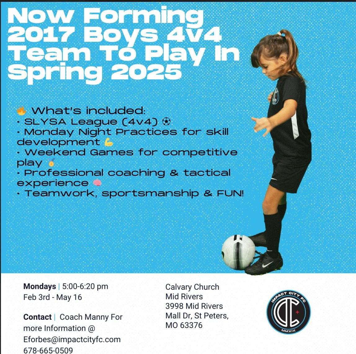 Impact - 🔥⚽️4v4 LEAGUES IN COTTLEVILLE!!! ⚽️🔥 📧 eforbes@impactcityfc ...