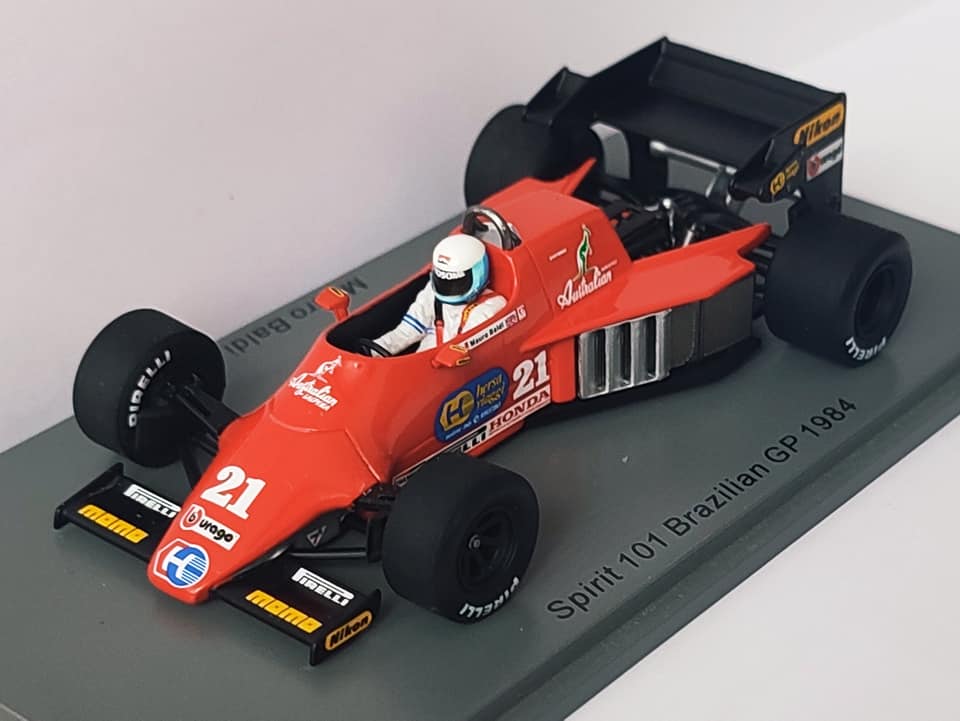 さんざえS3925 1/43 Spirit 101 Test Brazil Emerson Fittipaldi, Spirit 101B, Rio (test) 1984