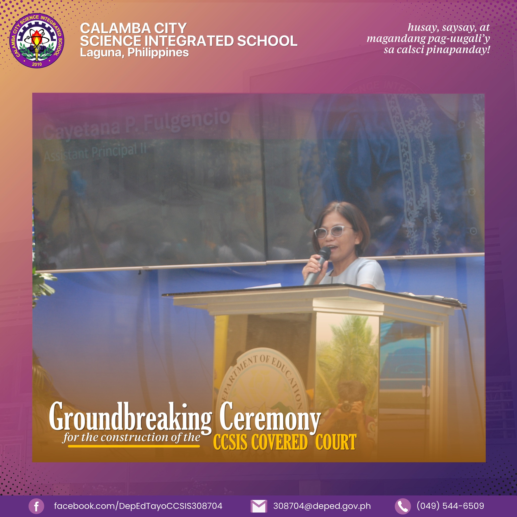 DepEd Tayo Calamba City Science Integrated School - Calabarzon added a ...