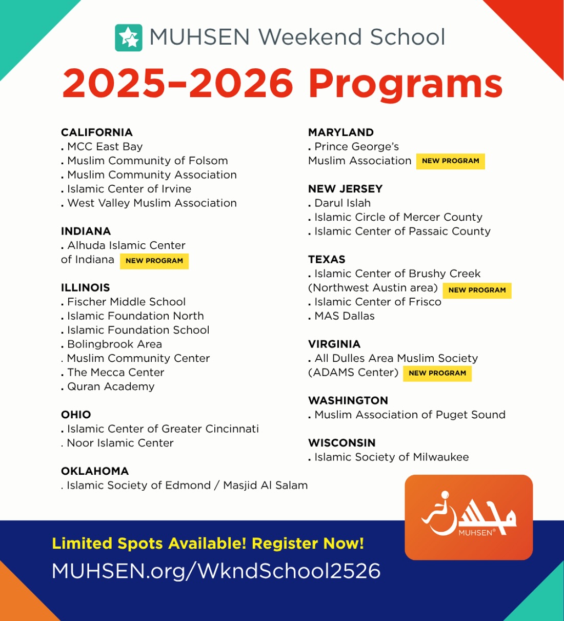 Muhsen - 📚 MUHSEN Weekend School is back for the 2025–2026... | Facebook