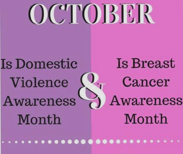 October is Domestic Violence Awareness Month💜AND Breast Cancer ...