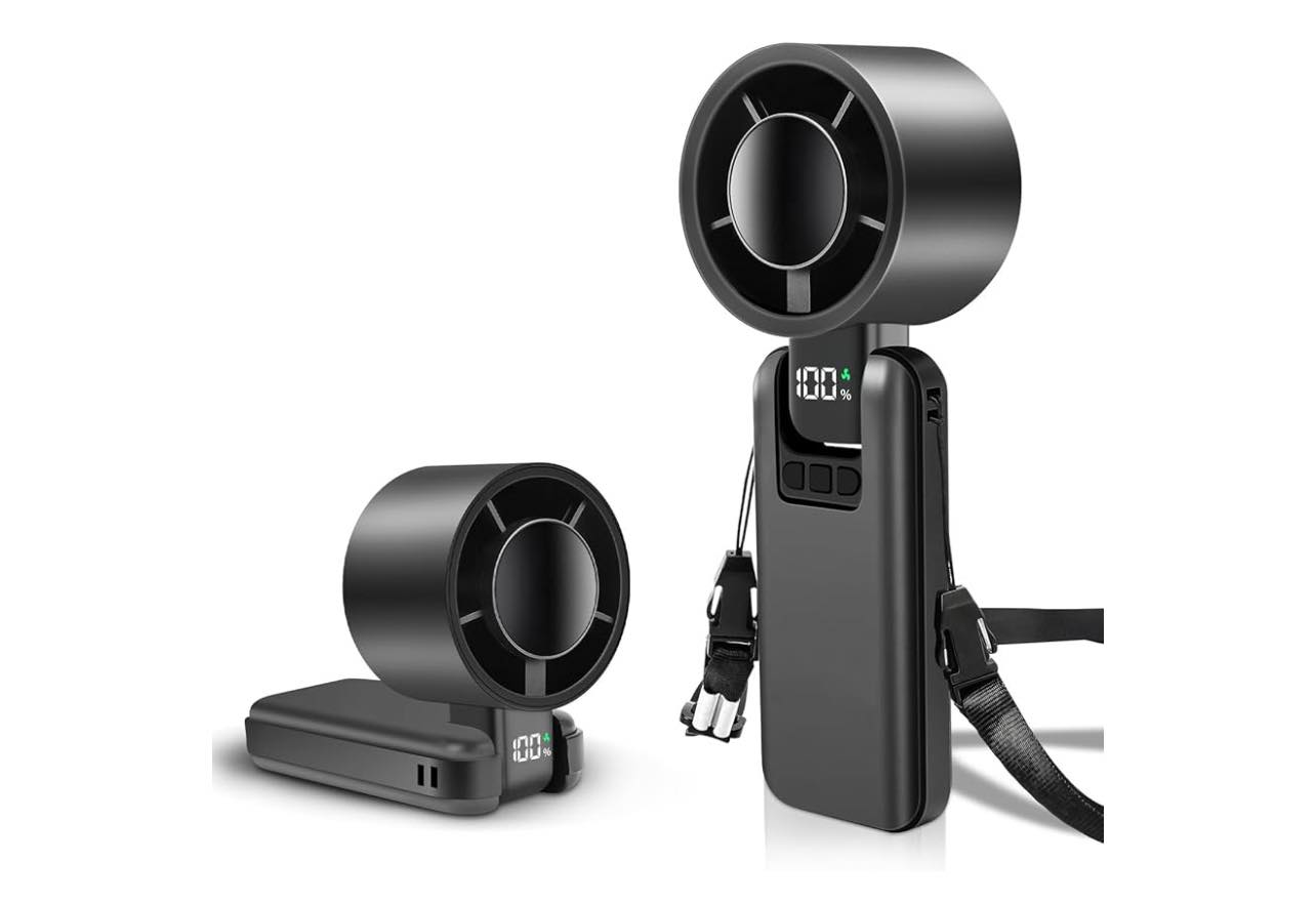 TOPK Portable Misting Fan - Rechargeable Handheld Spray Fan With 32ml Tank For Travel & Office