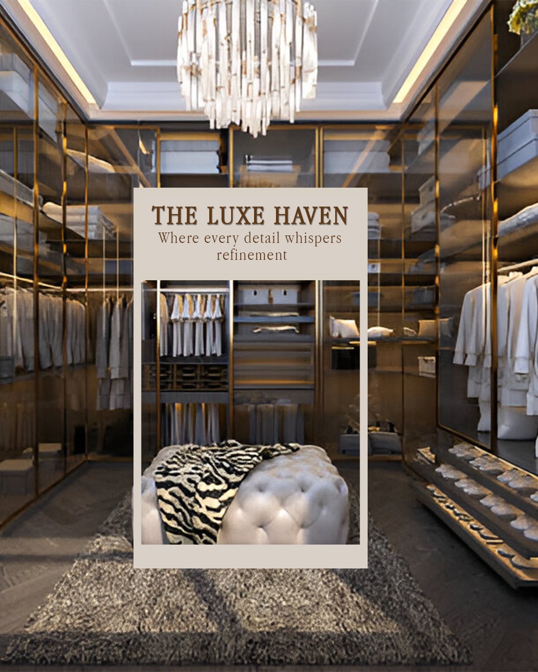 Deco-Arte - Where every detail whispers elegance—this walk-in closet is ...