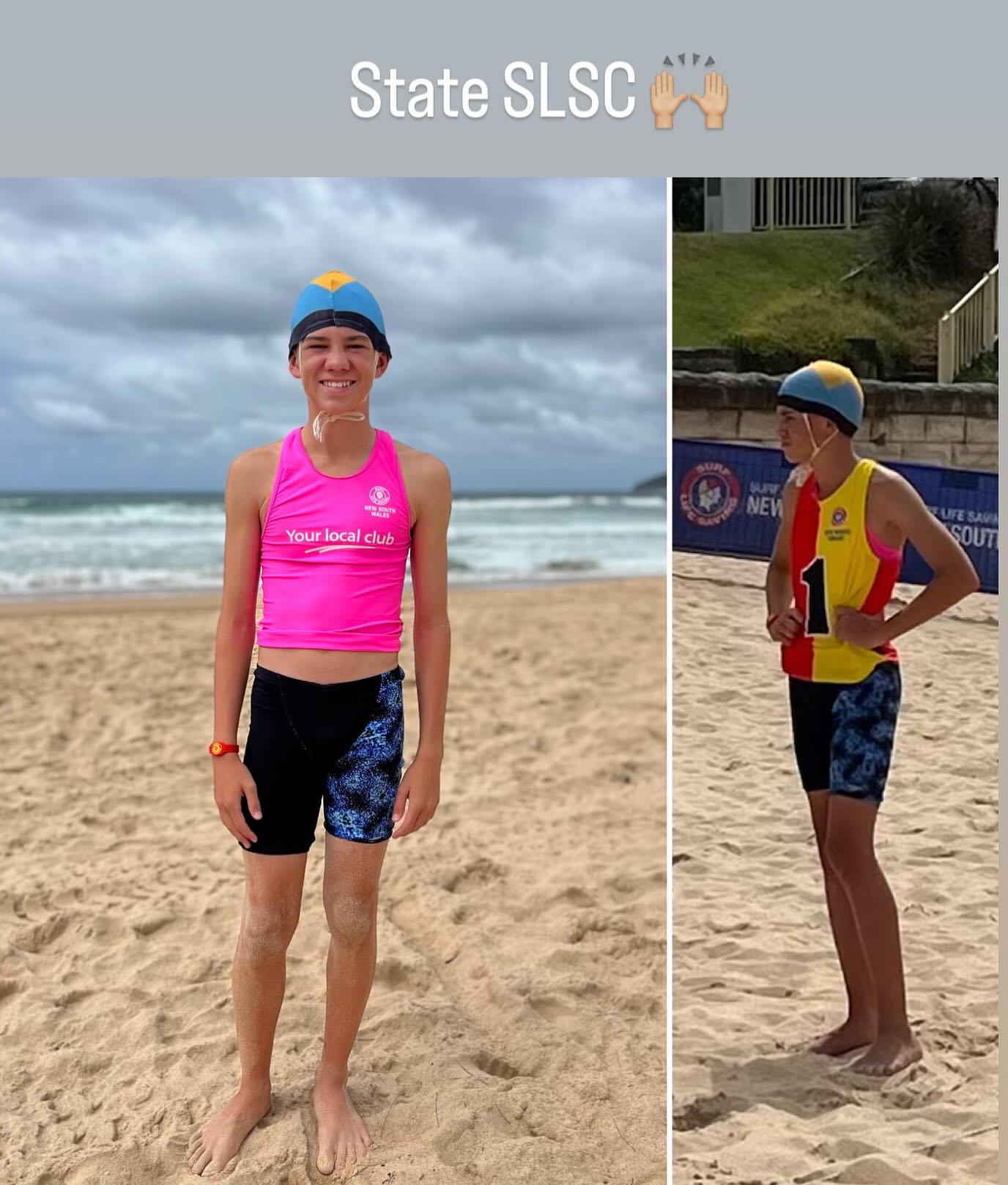 Towradgi - Wishing Marcus a great second day at the NSW SLSC ...