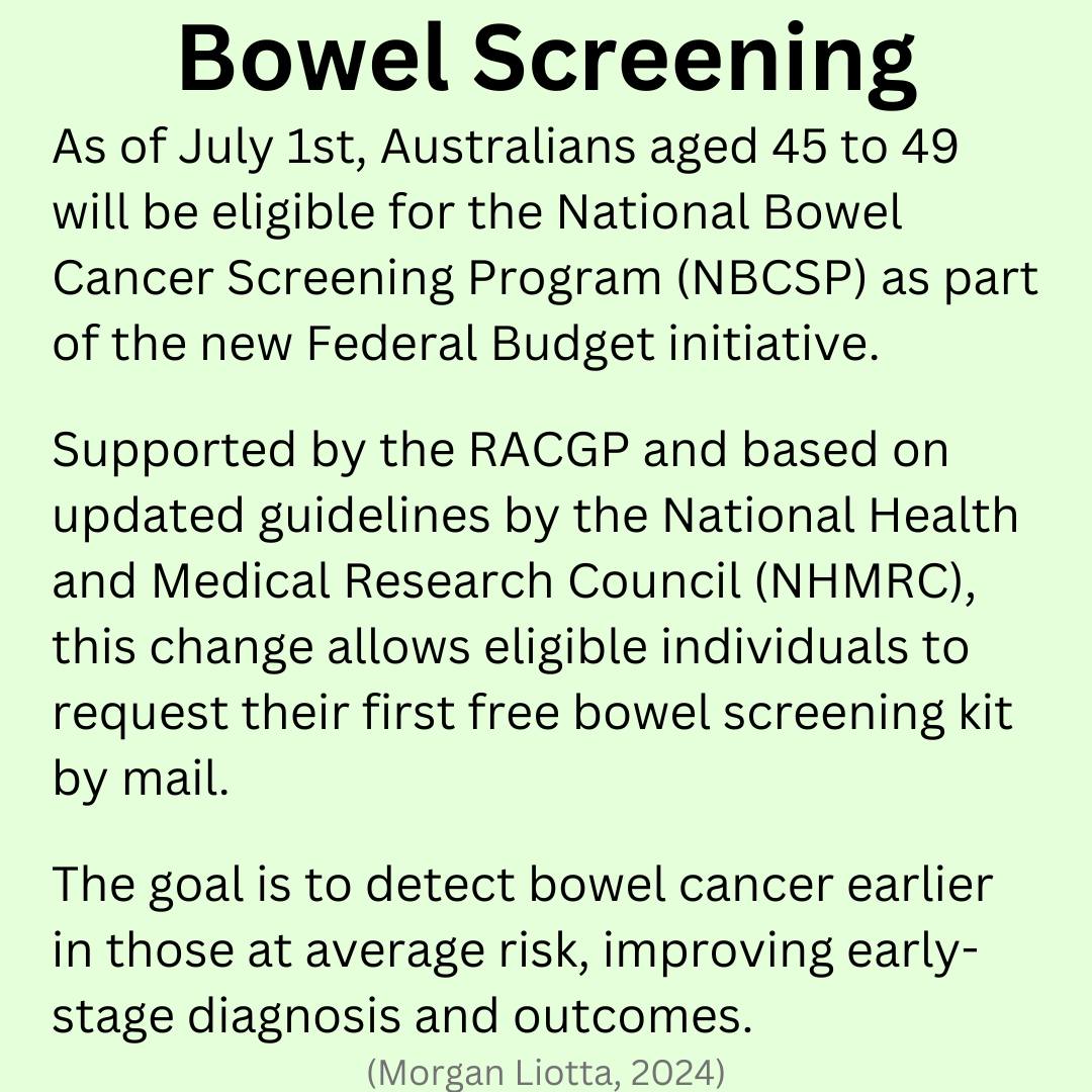 The FOBT/free poo test is now for... - Dr Rebecca McGowan