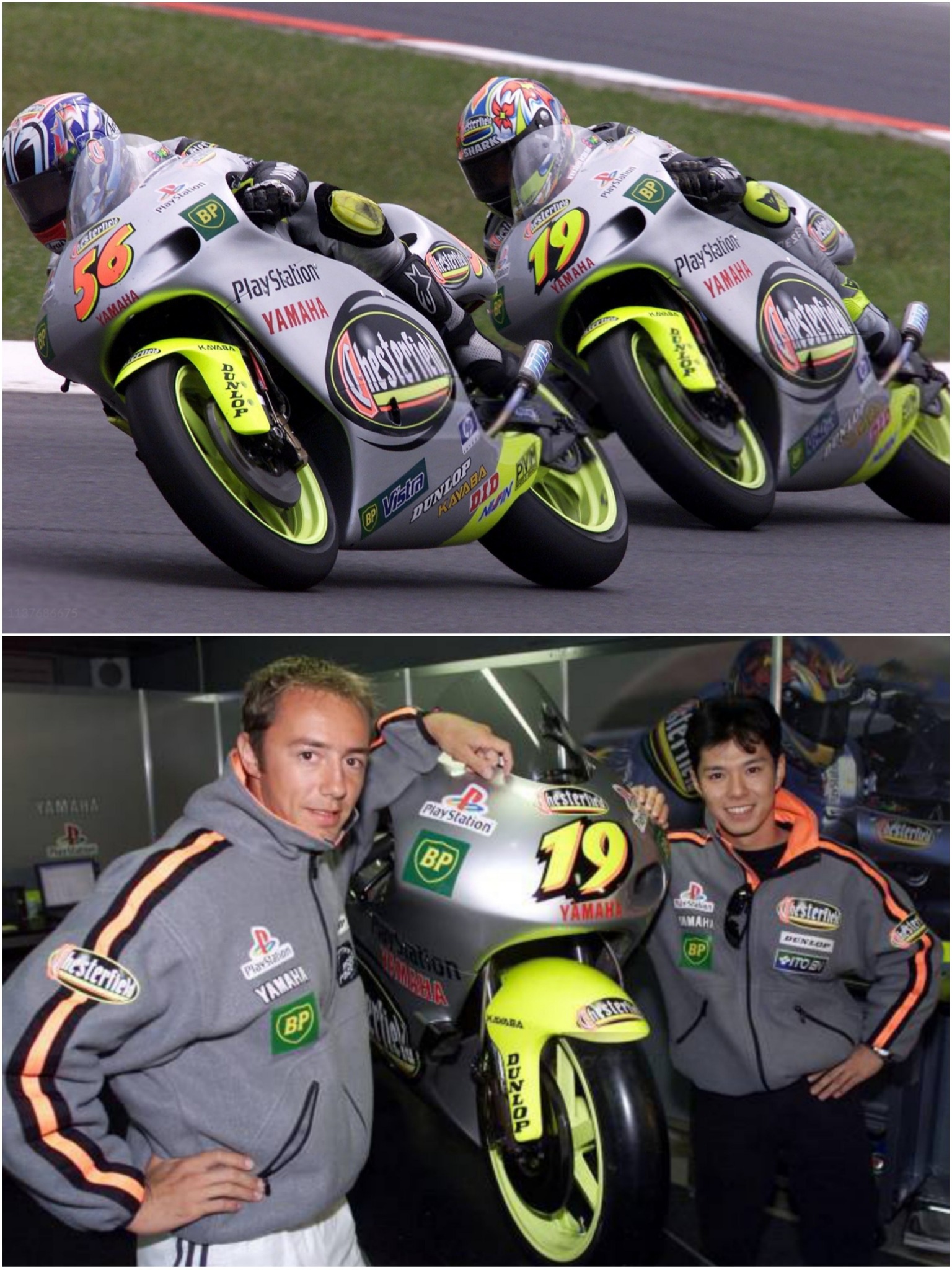 Shinya Nakano with Yamaha YZR250 of Tech3 (personal archive)