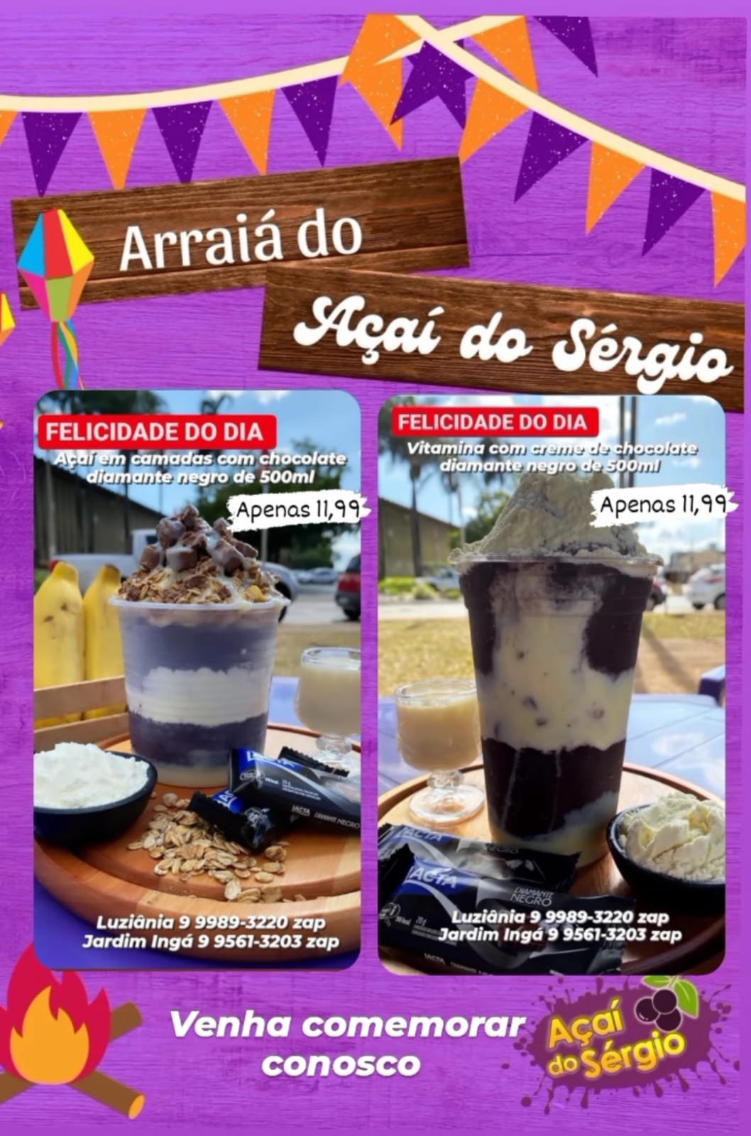 Açaí do Sérgio | Luziânia GO