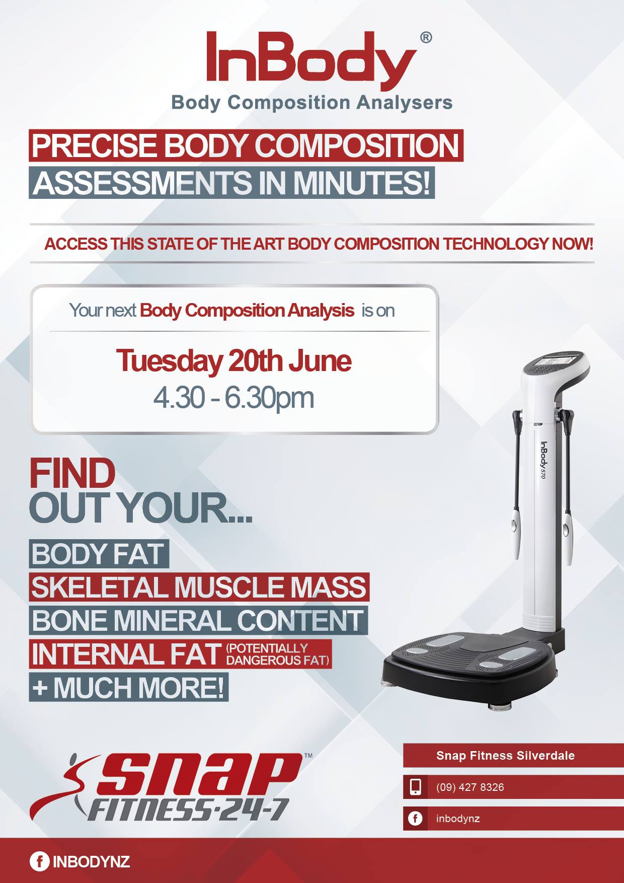 Snap - MONTHLY SCAN REMINDER :) Rachel from InBody Body Composition ...
