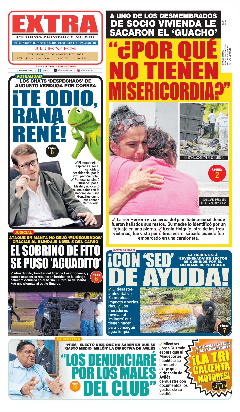Diario - ☀️ ¡Buen día! Les compartimos la #PortadaEXTRA de este jueves ...