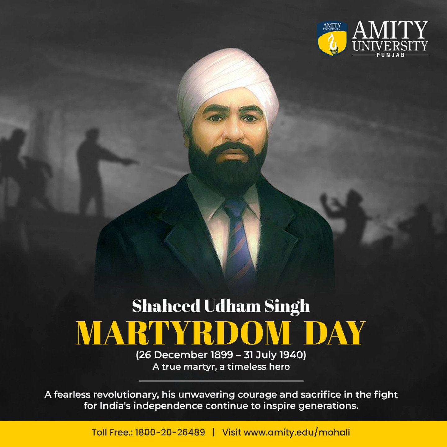 Amity - 🇮🇳 Saluting a Revolutionary Spirit 🇮🇳 Tribute to Shaheed Udham ...