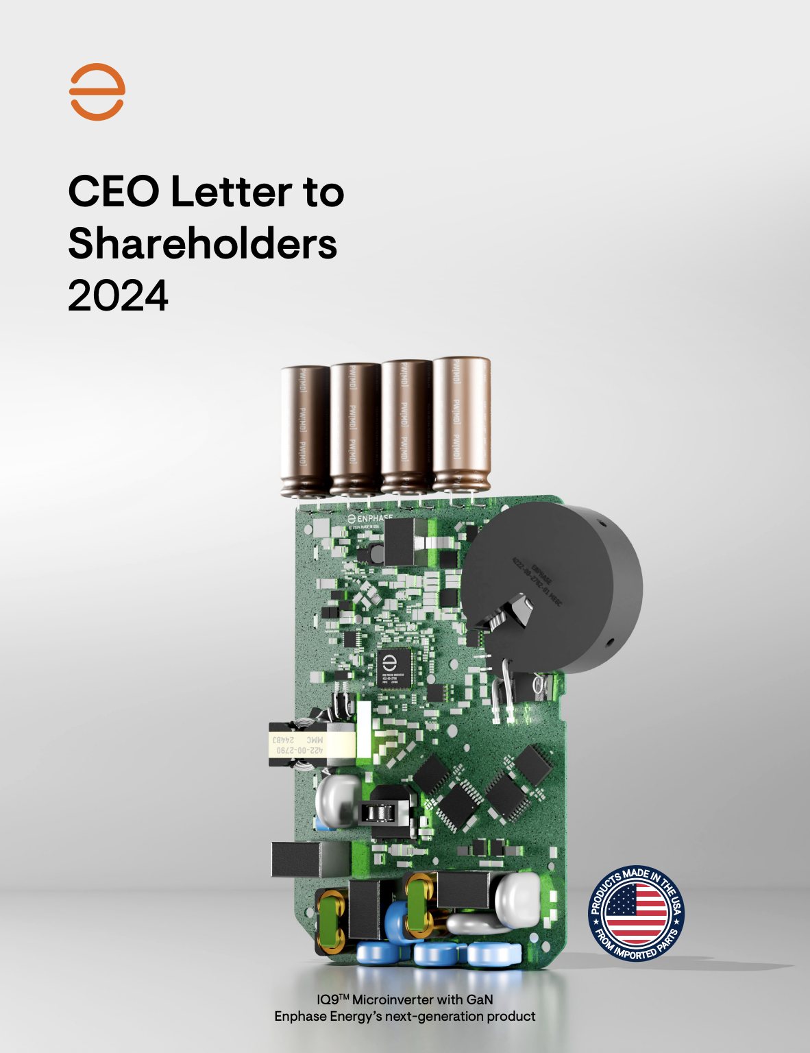 Enphase - In our 2024 CEO Letter to Shareholders, #Enphase President ...