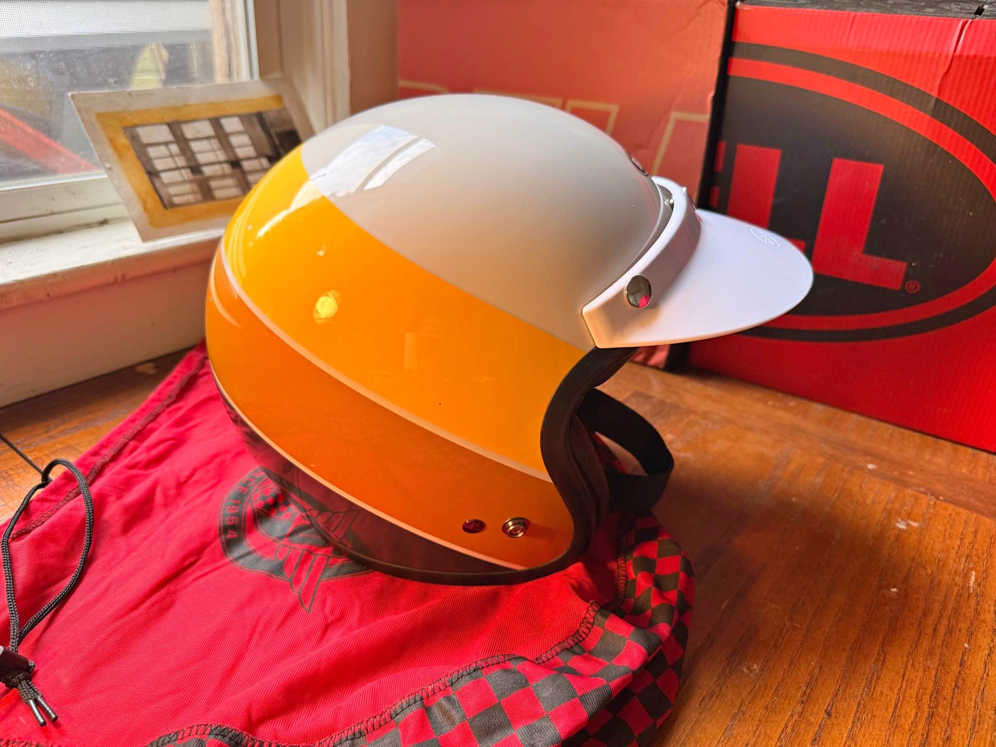 bell 500 helmet orange Moto-3 Classic Neon – Falan Parts 1 Offshore — carbon composite Custom 500 Crate