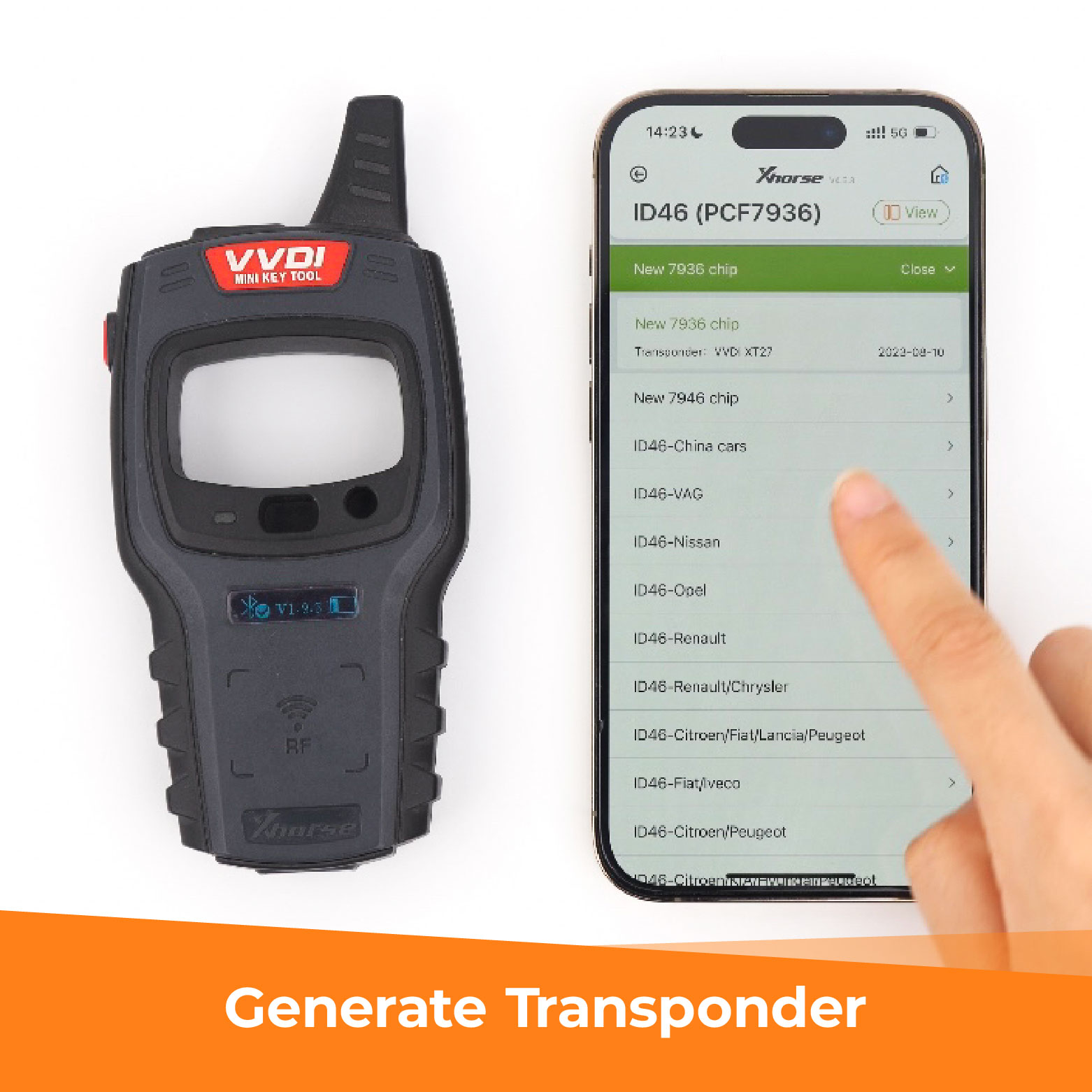 Mini key tool for quick transponder cloning and key programming