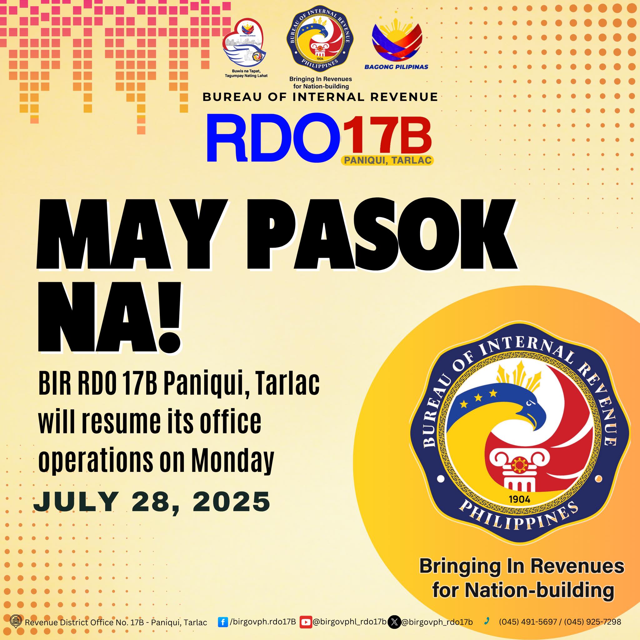 Bu... - Bureau of Internal Revenue - RDO 17B - Paniqui, Tarlac