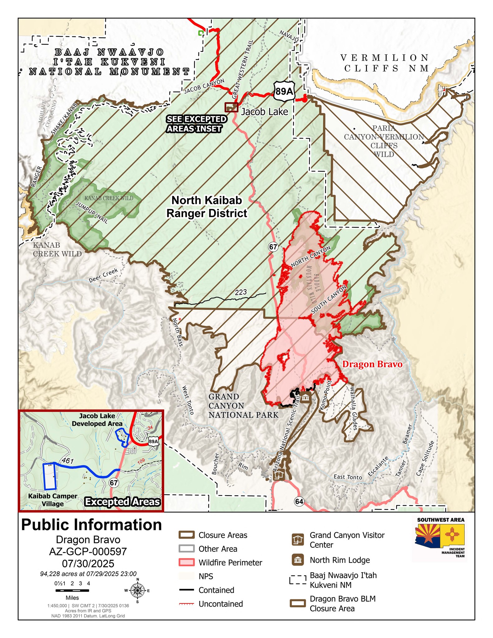 Grand - The Dragon Bravo Fire at the North Rim of the Grand Canyon has ...