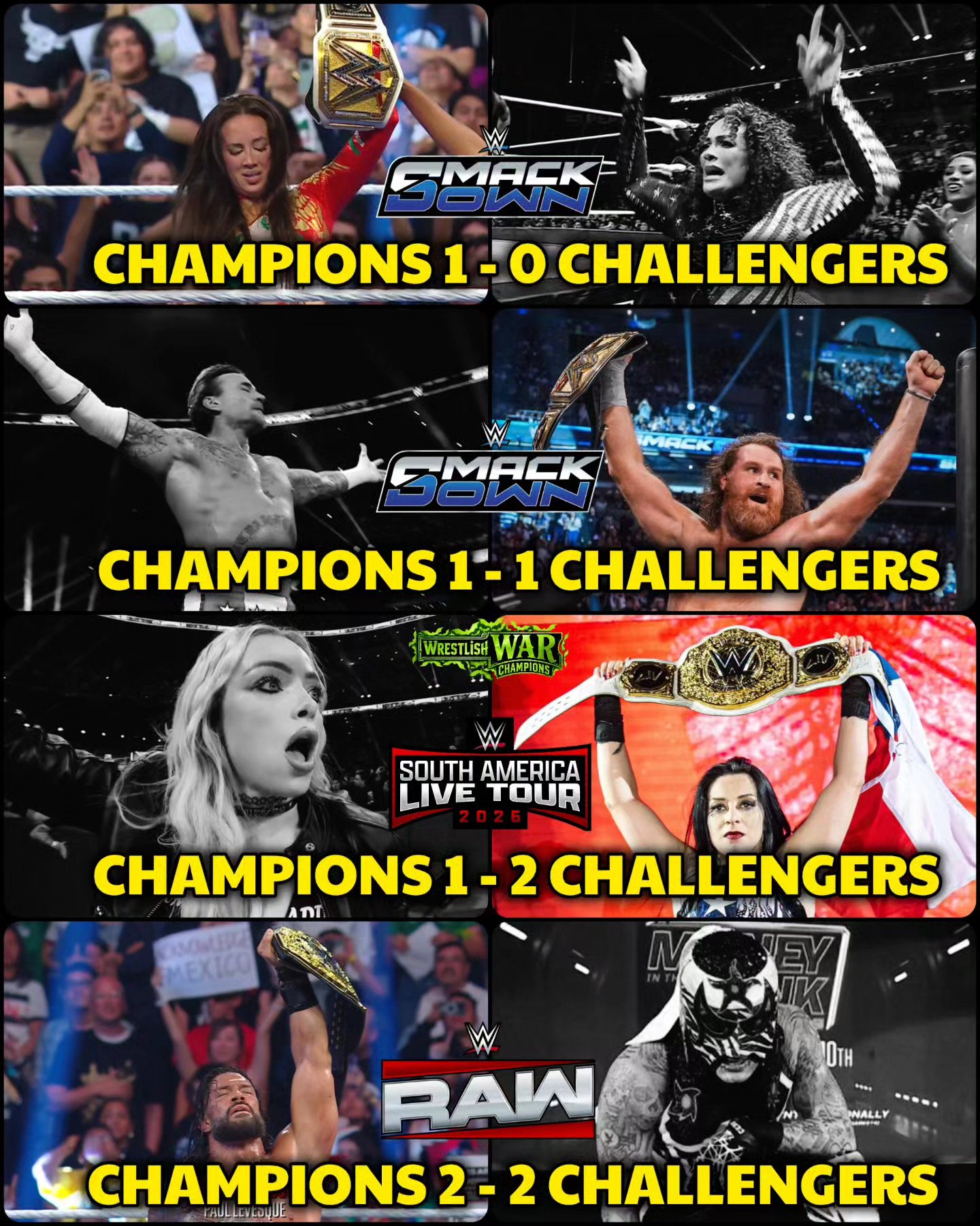 Challengers 2️⃣ - 2️⃣ Champions after all Main Roster World