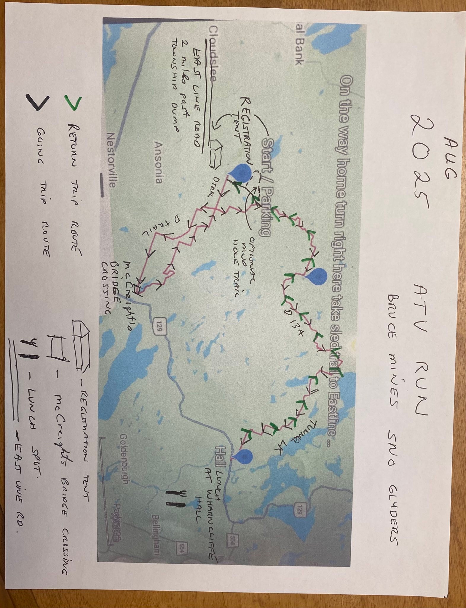 Map of the ride... - Bruce Mines Sno Glyders Snowmobile Club | Facebook