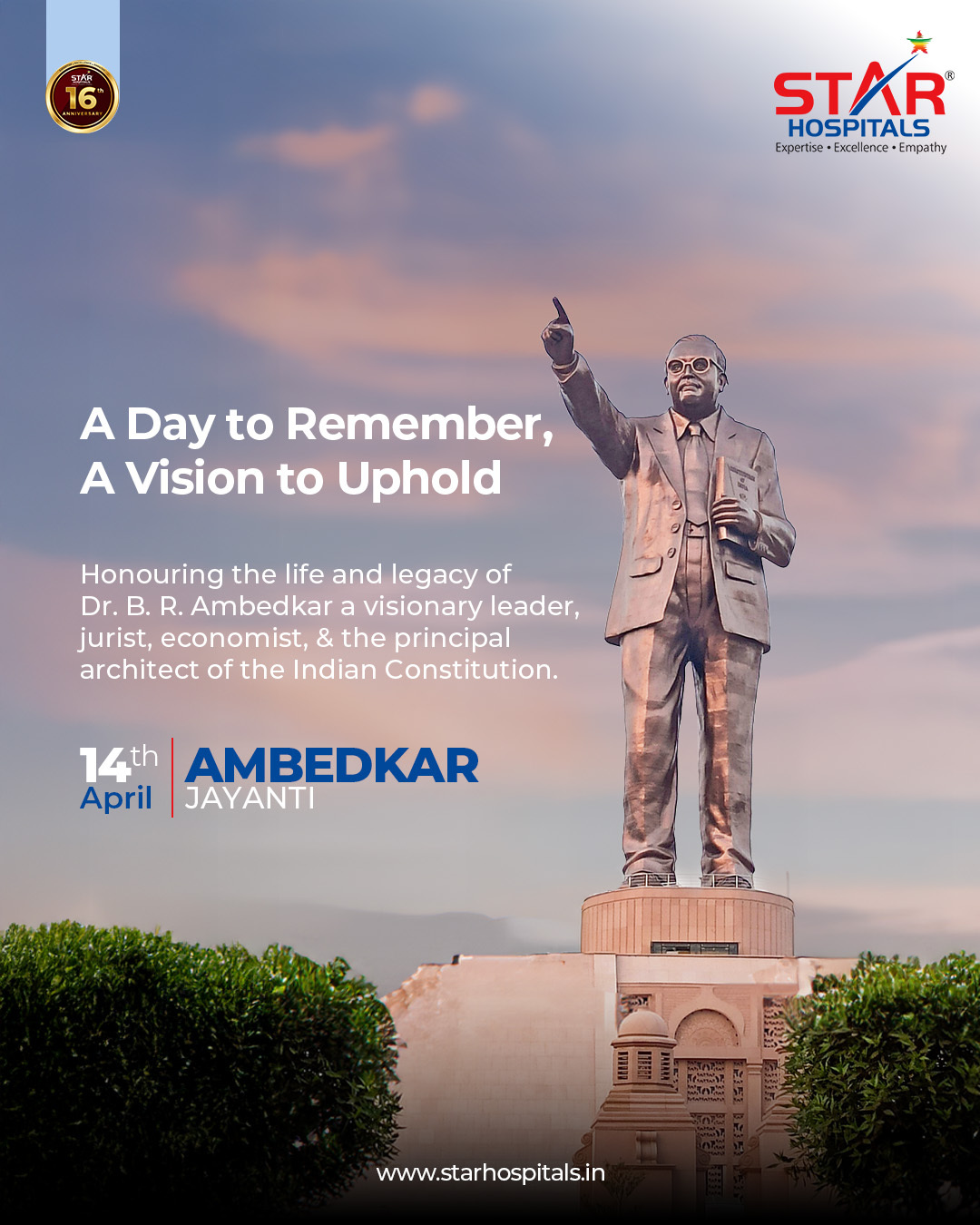 Star - Today, we honour Dr. B. R. Ambedkar — the architect of equality ...