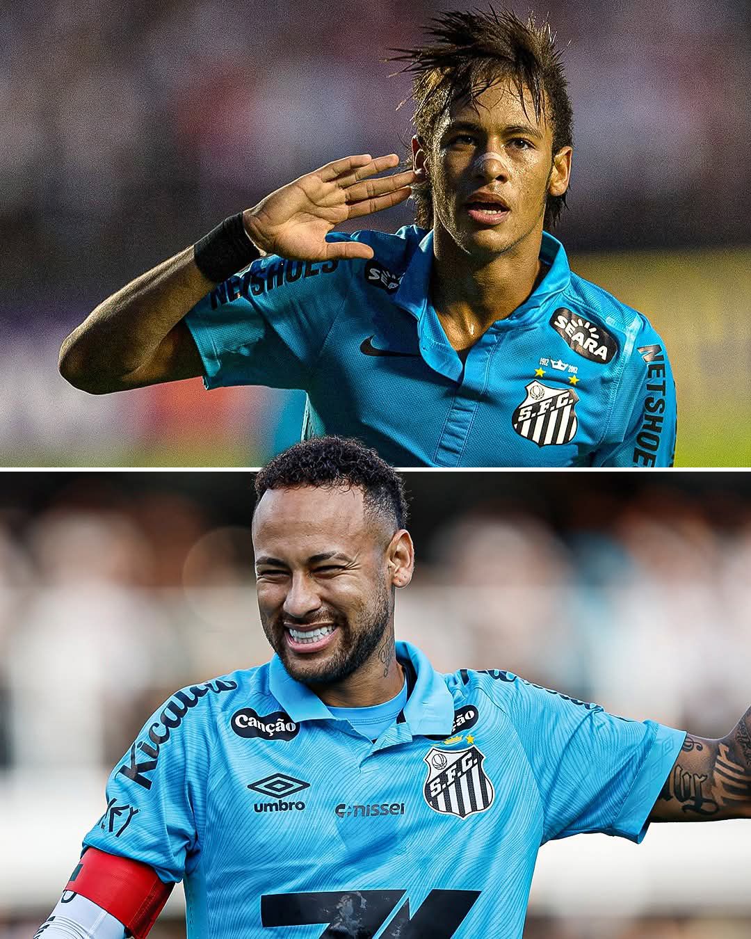 The blue Santos jersey is back 🇧🇷 Right from my childhood 🤩