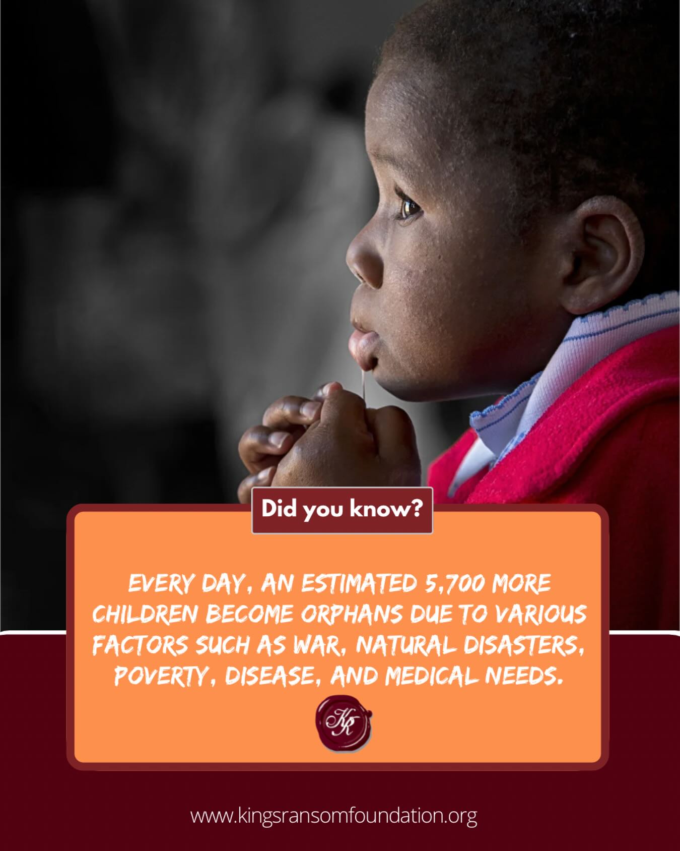 Every single day, an estimated... - King's Ransom Foundation | Facebook