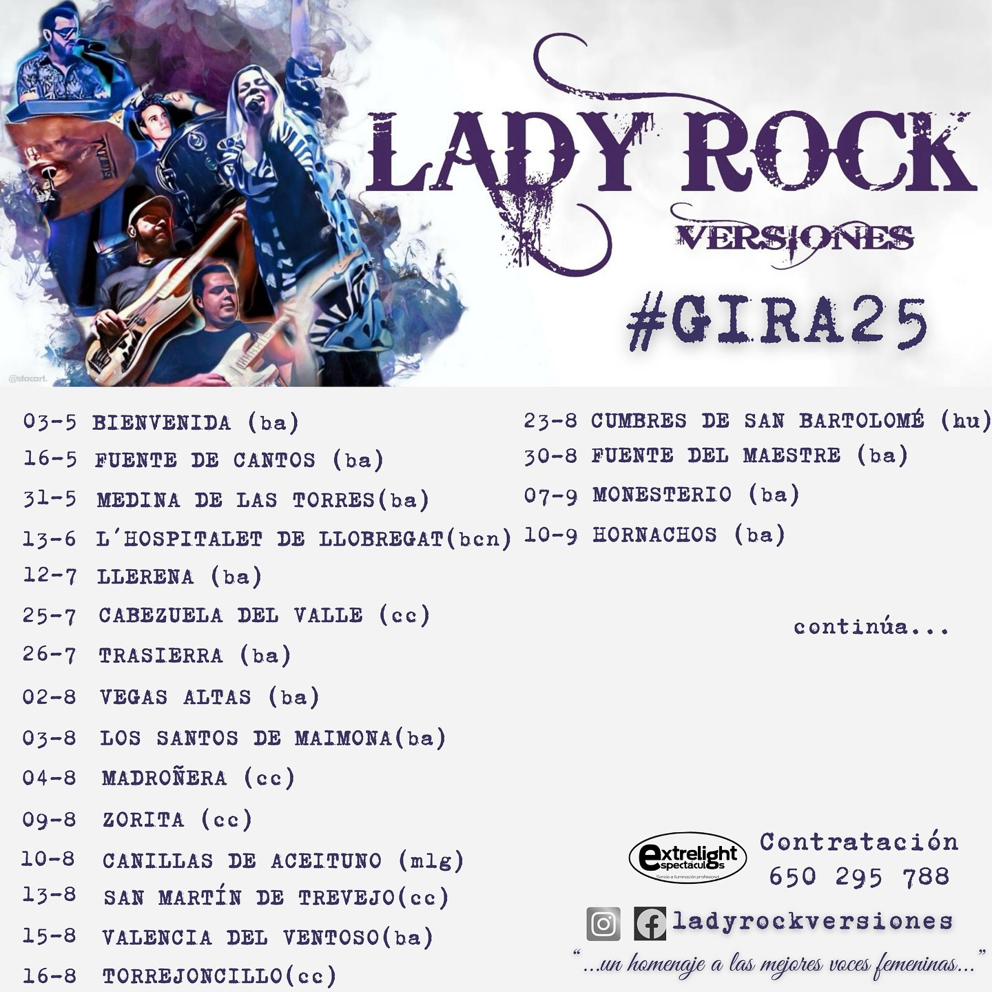 Actualizamos fechas 🗓️: Seguimos... - LADY ROCK versiones | Facebook