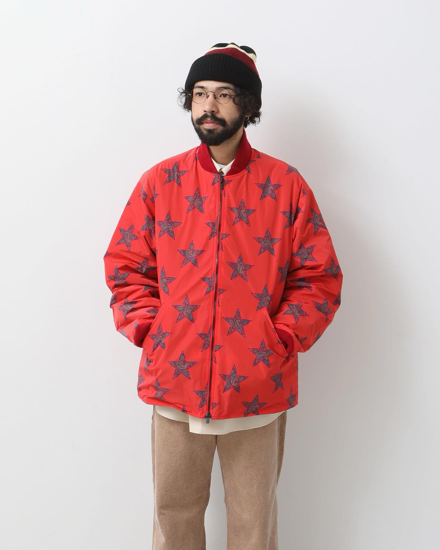 NEW ARRIVALS》 NEEDLES R.C. DOWN JACKET - POLY TAFFETA / PRINTED 