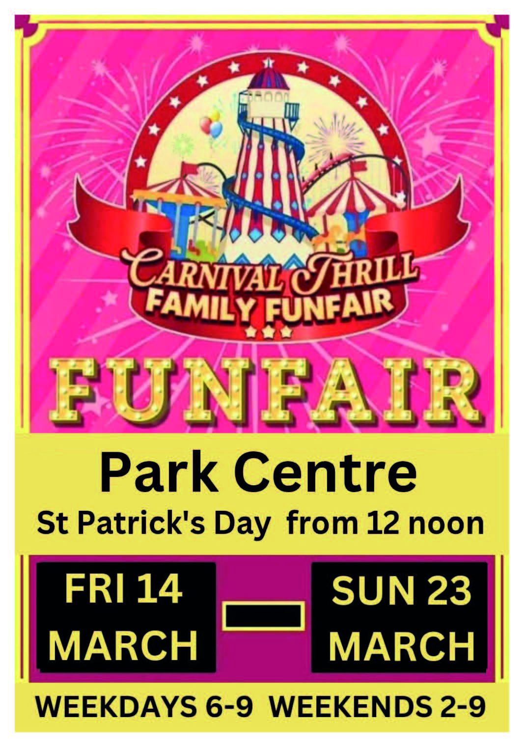 Park - 📣 Family Funfair at the Park Centre See below for details 👇 ...
