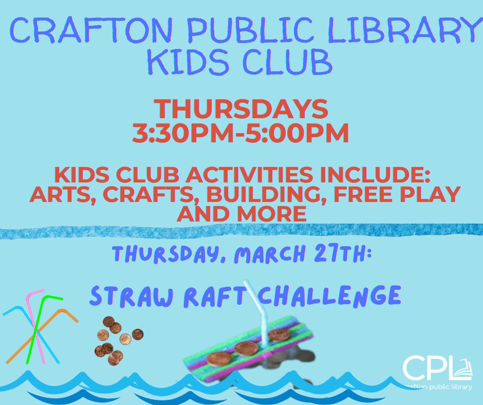 Crafton - Join us for a fun challenge (will be held in the library ...
