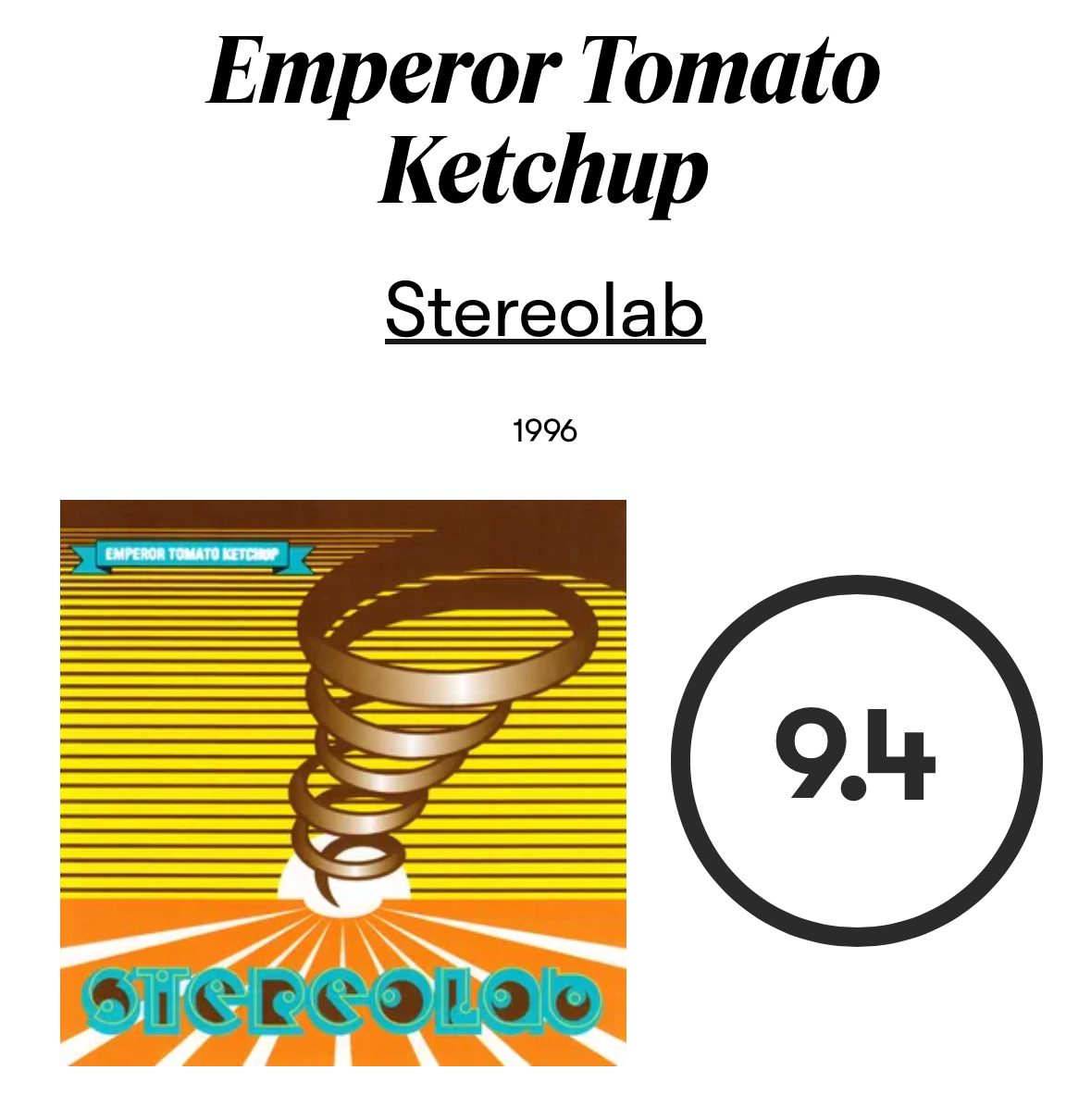 Stereolab's Emperor Tomato Ketchup turns 30 today Read our review