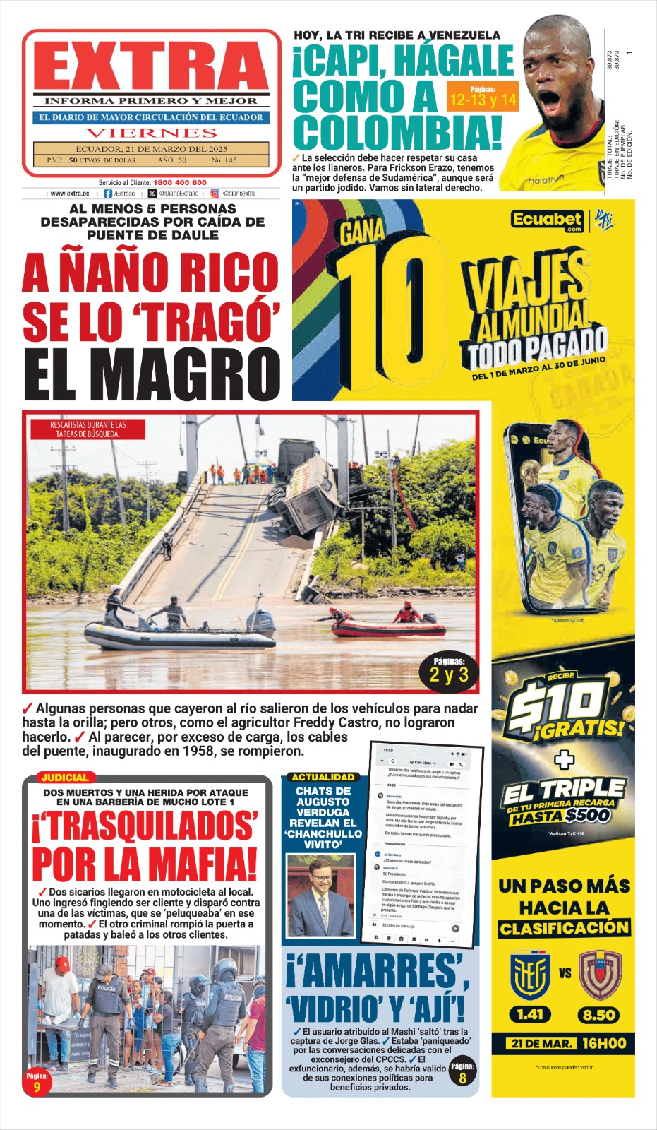 Diario - ☀️ ¡Buen día! Les compartimos la #PortadaEXTRA de este viernes ...