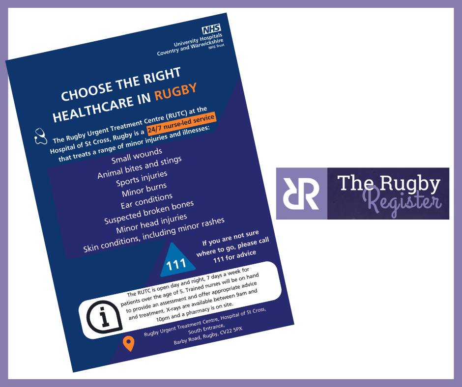 Here's a reminder of what treatments can be dealt with at the Rugby ...