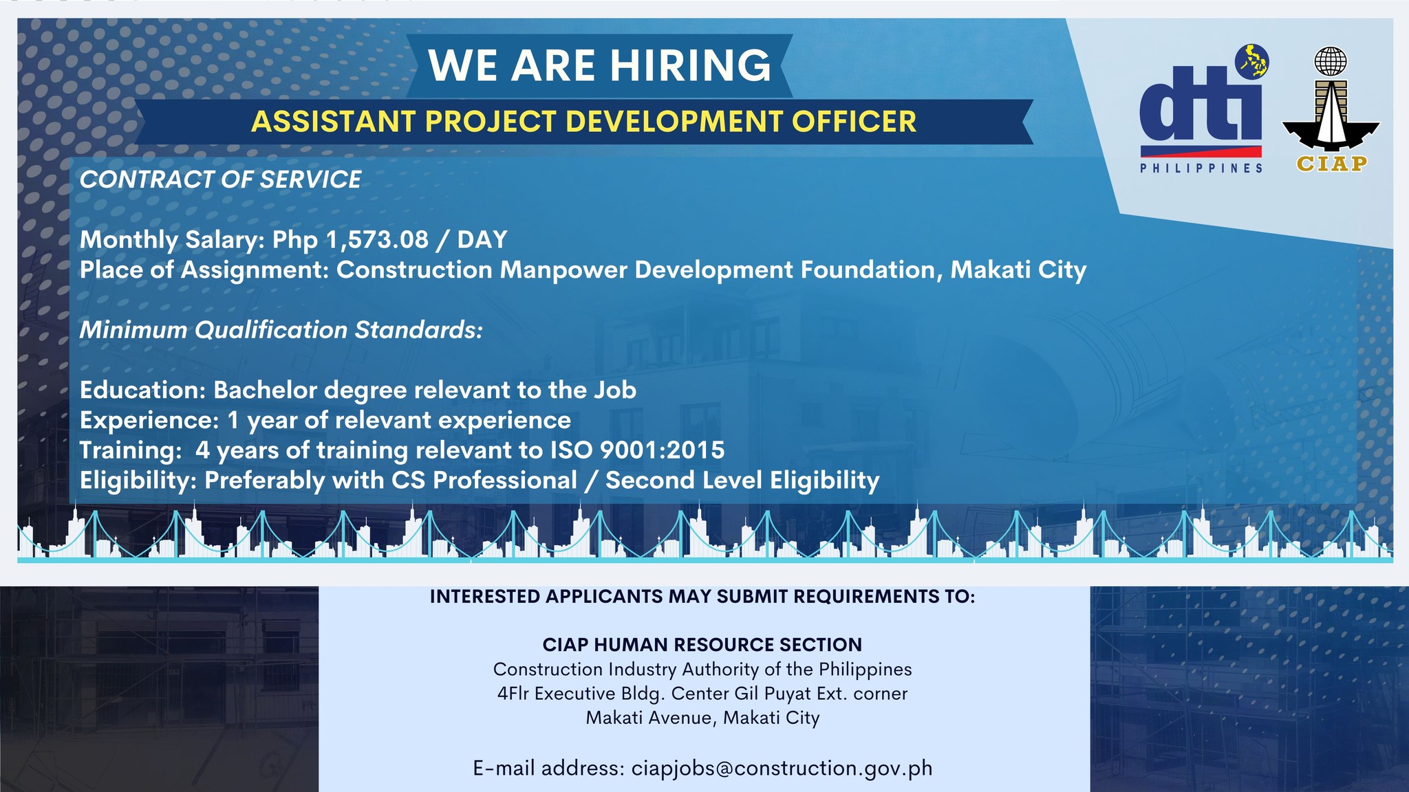 𝐖𝐄 𝐀𝐑𝐄 𝐇𝐈𝐑𝐈𝐍𝐆! The Construction Industry Authority of the Philippines ...