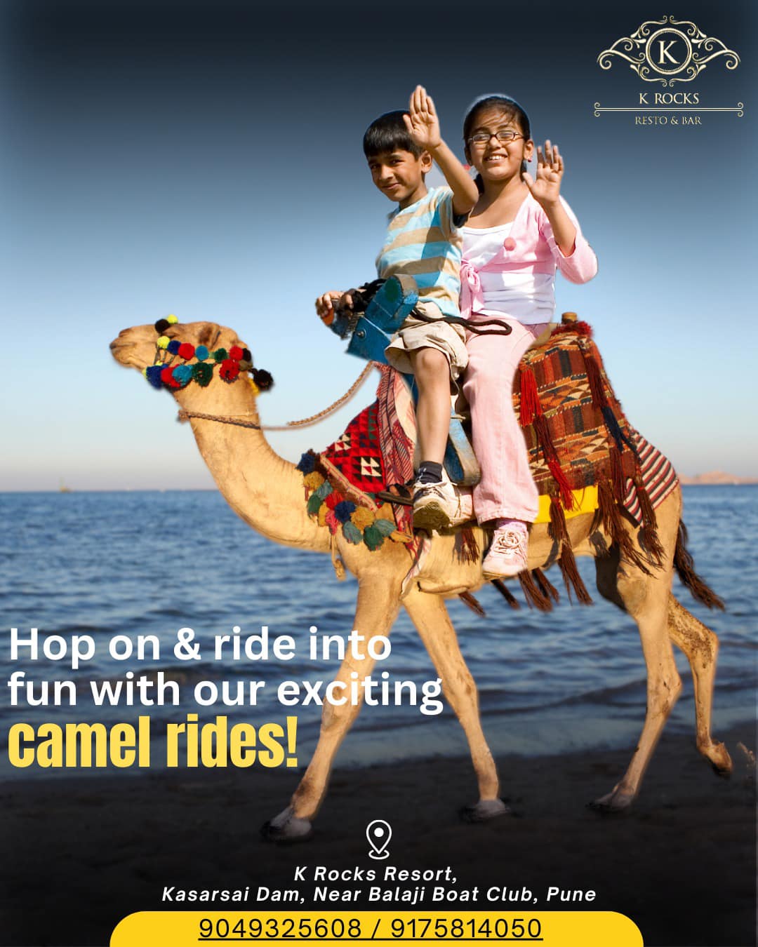 🐪 **Hop on & Ride into... - K Rocks Resort, Resto & Bar
