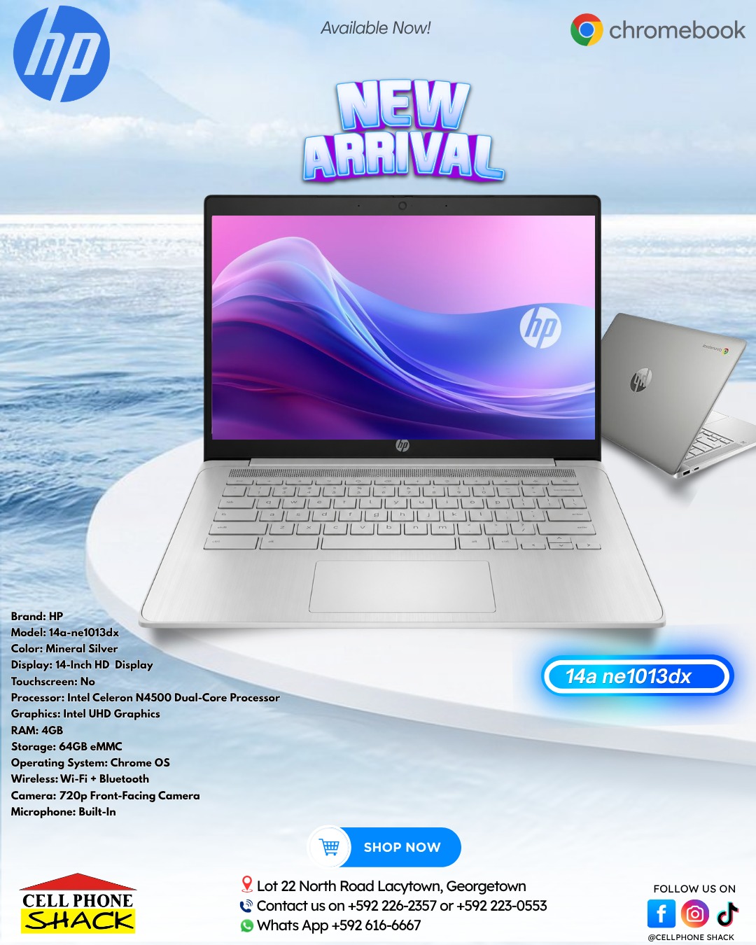 ? NEW ARRIVAL – HP Chromebook 14a ne1013dx Stay connected 
