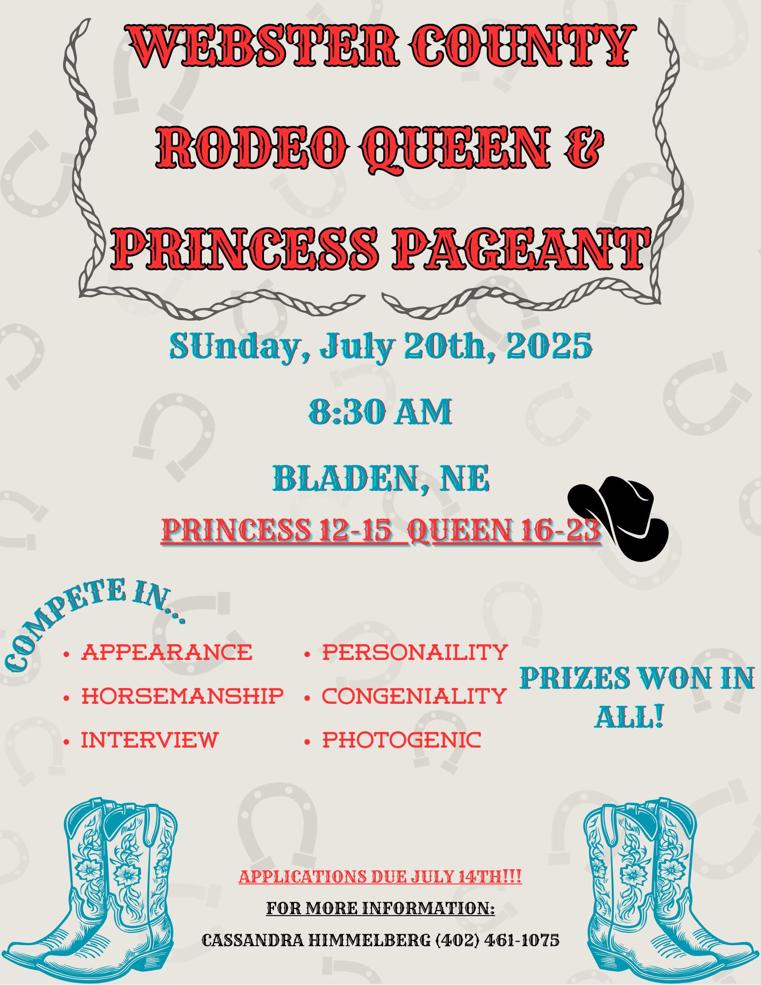 Excited to... - Webster County Rodeo Queen & Princess Contest | Facebook