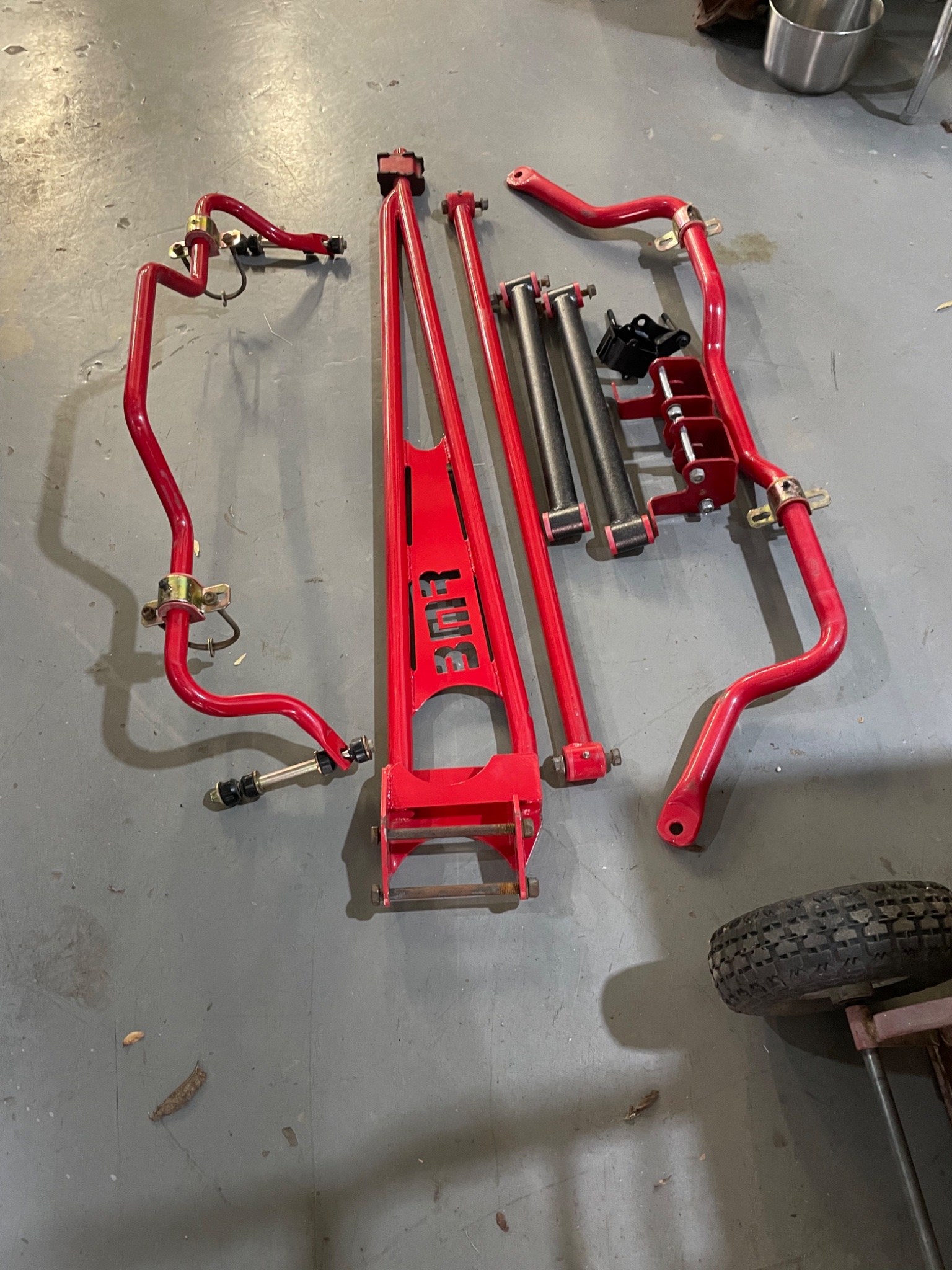BMR CAB342R - 93-02 4th Gen F-Body Adjustable Front Upper A Arms For Stock Shocks Red