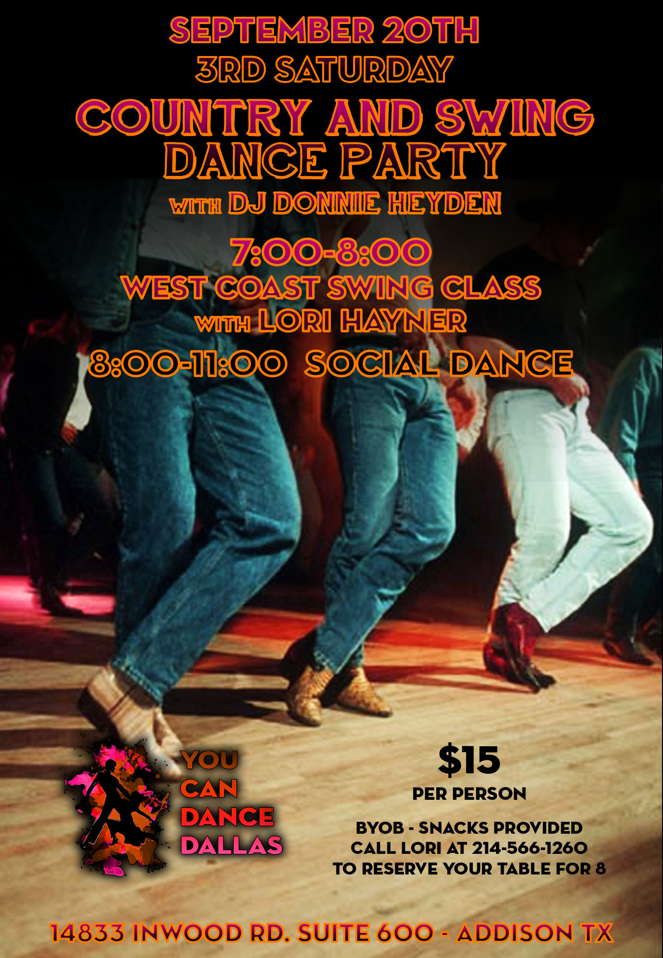 3RD SATURDAY COUNTRY & SWING PARTY & WCS CLASS