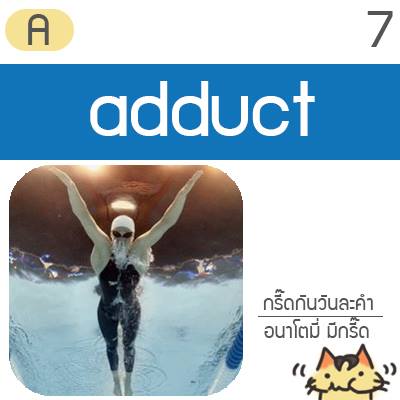 อนาโตมี่ - กรี๊ดกันวันละคำ หมวด A #7 adduction มาจากคำว่า ad - to - ไป ...