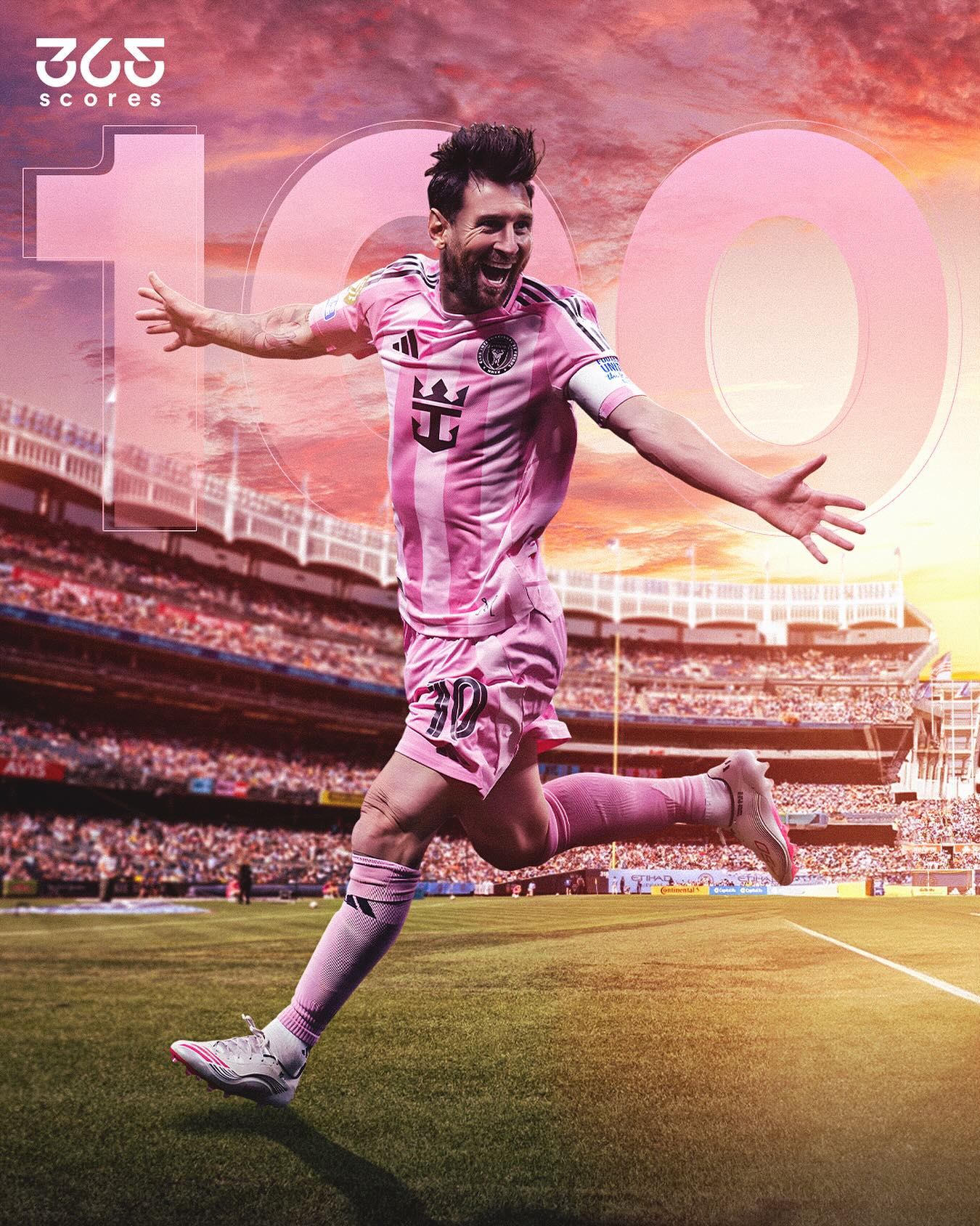 365Scores - Messi scores his 100th goal from outside the... | Facebook