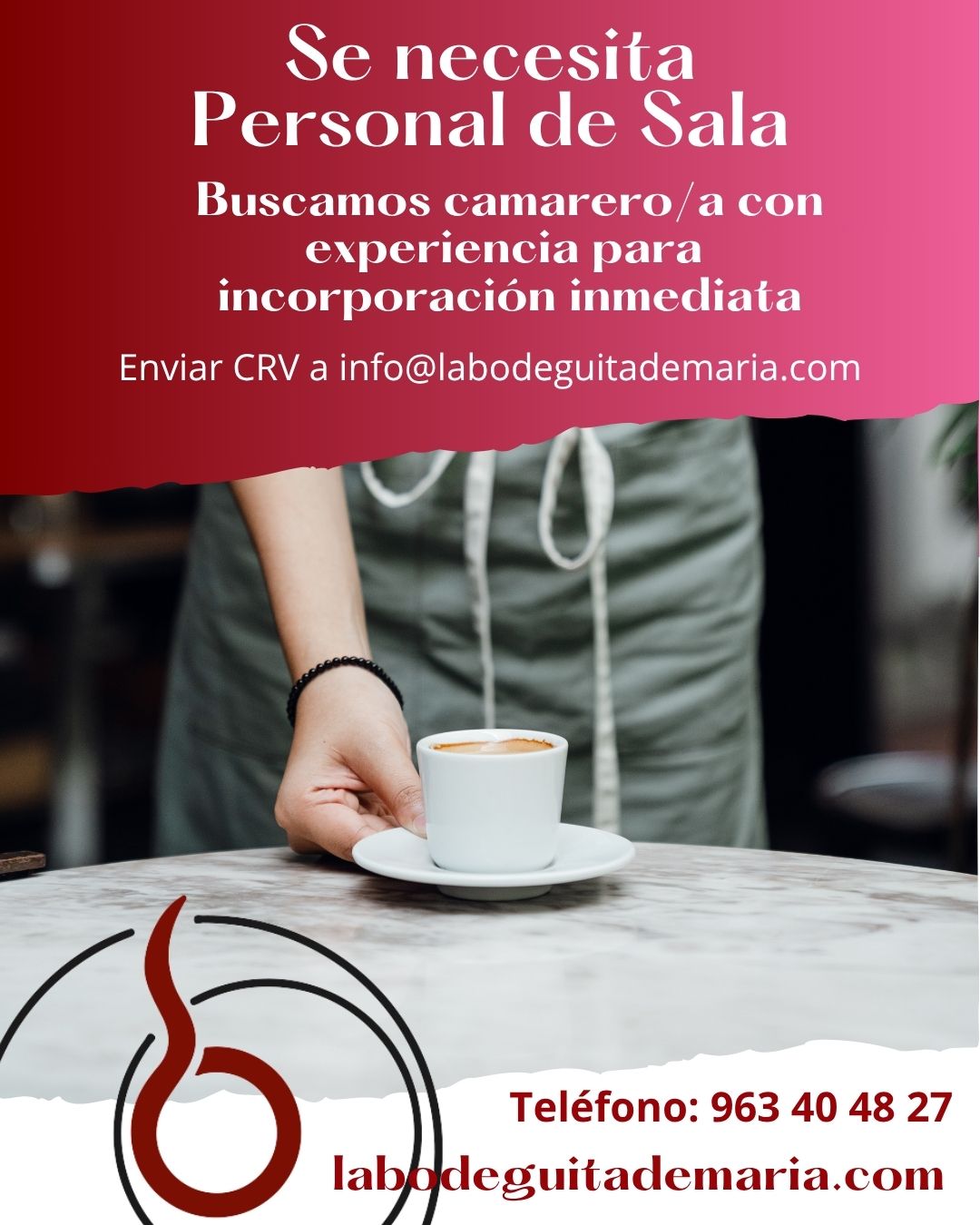 La - 🔴 ¡Se necesita Personal de Sala! En La Bodeguita de María buscamos ...