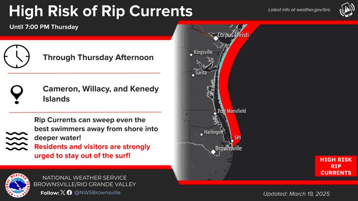 US - There is a High Risk of rip currents at the local beaches until 7 ...