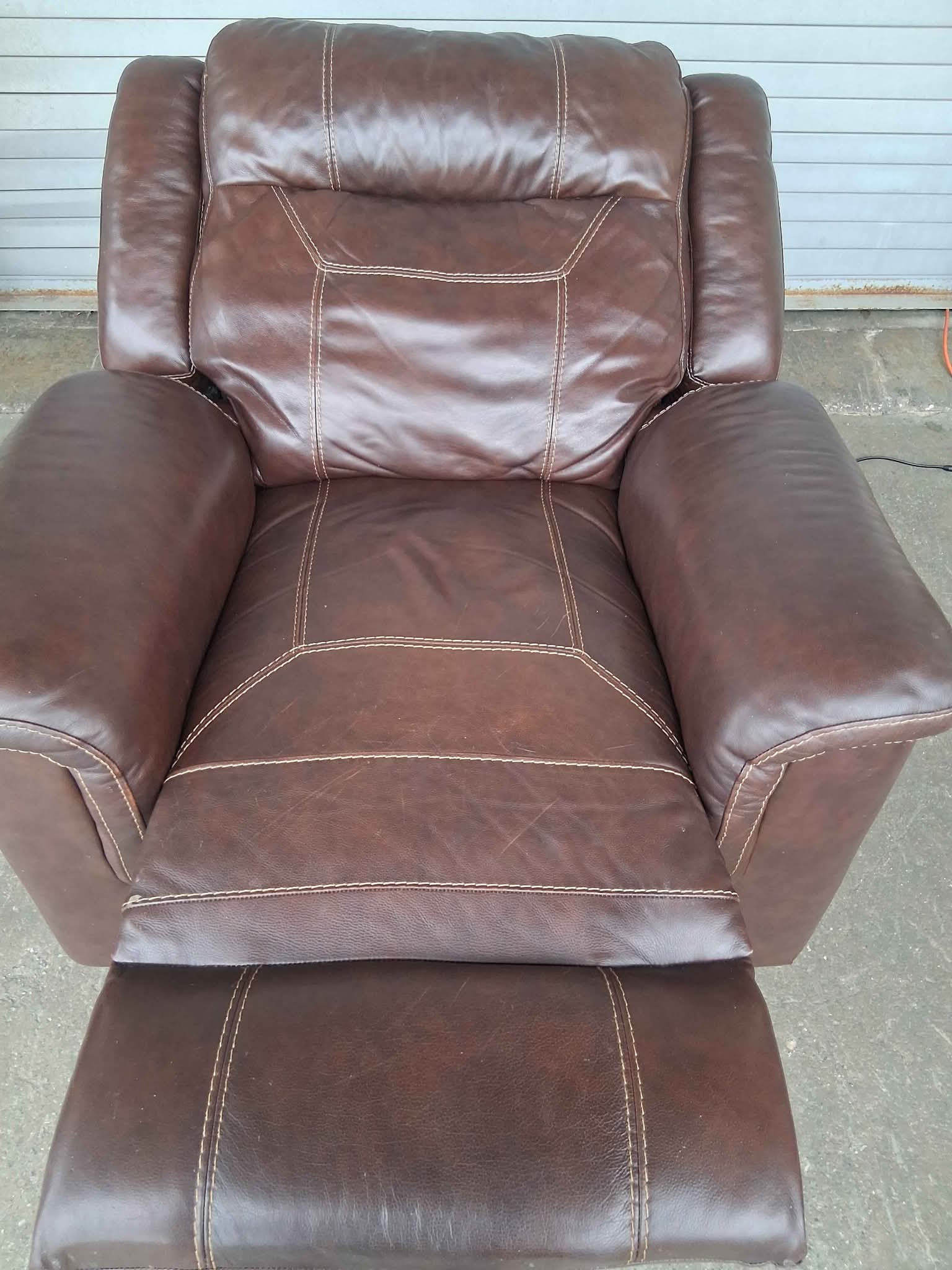 Leather recliner, plus rocker push button recliner - Sofas, Loveseats ...