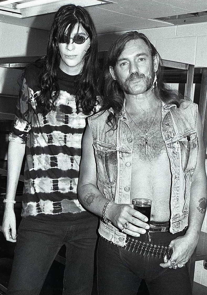 🤘🖤 Joey Ramone & Lemmy Kilmister, photographed in New York City