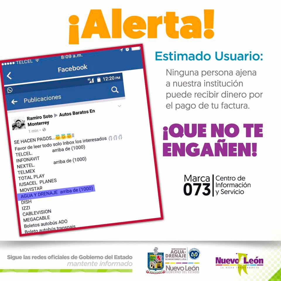 ¡No te dejes engañar! Si... - El Gobierno de Nuevo León | Facebook