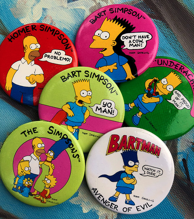 In the early '90s, Simpsons buttons... - Dinosaur Dracula
