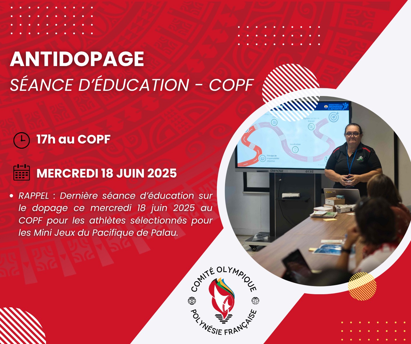COPF Tahiti - 🛑 𝐃𝐞𝐫𝐧𝐢è𝐫𝐞 é𝐭𝐚𝐩𝐞 𝐚𝐯𝐚𝐧𝐭 𝐏𝐚𝐥𝐚𝐮 🇵🇫 Rappel : Nos... | Facebook